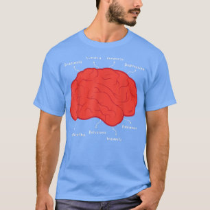Mental Health Awareness Women Brain Mental Illness T-Shirt