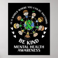 Mental Health Be Kind Kids Around World Awareness