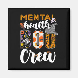 Mental Health Boo Crew Halloween Matching Counselo Magnet