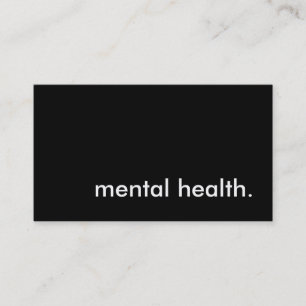 mental health. business card