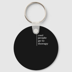 Mental Health Cool People Go To Therapy Awareness  Key Ring
