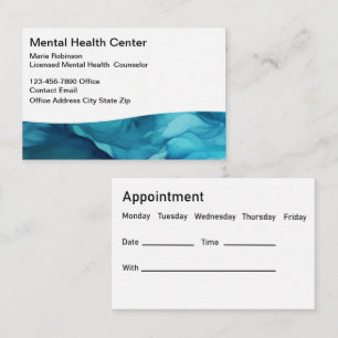 Mental Health Counsellor Appointment Cards