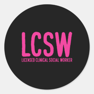 Mental Health Counsellor Gifts Lcsw Licensed Clini Classic Round Sticker