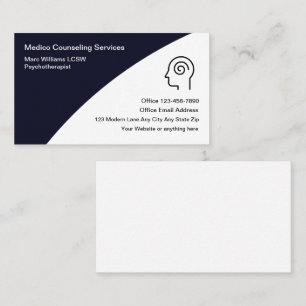 Mental Health Counsellor Psychotherapist Business Card