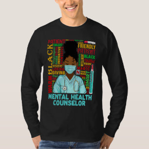 Mental Health Counselor African Women Black Histor T-Shirt