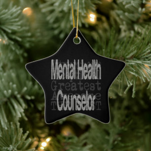 Mental Health Counselor Extraordinaire Ceramic Tree Decoration