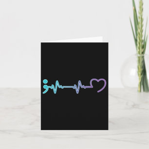 Mental Health Disease Heartbeat Suicide Prevention Card