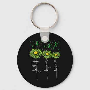 Mental Health Faith Hope Love Flower Awareness Wom Key Ring