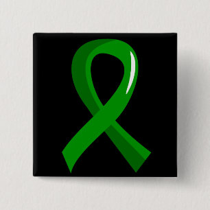 Mental Health Green Ribbon 3 15 Cm Square Badge