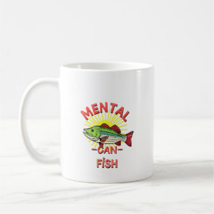 Mental Health Hooked on Fishing Coffee Mug