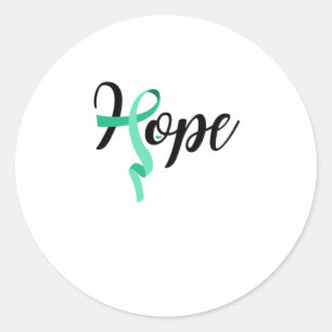 Mental Health Hope - Mental Health Green Ribbon Aw Classic Round Sticker
