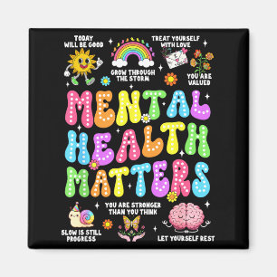 Mental health human brain illness awareness women magnet