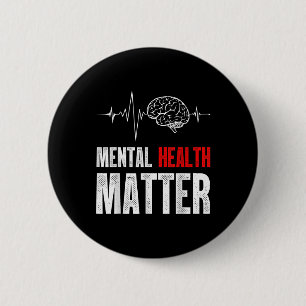 Mental Health Human Brain Problem Awareness 6 Cm Round Badge