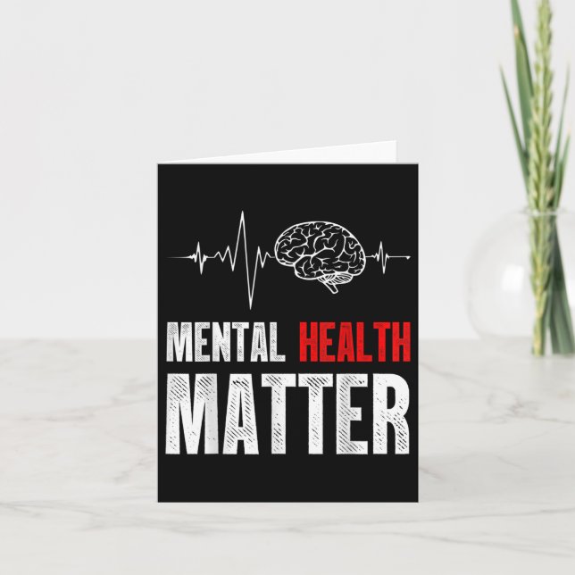 Mental Health Human Brain Problem Awareness  Card (Front)