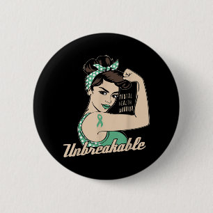 Mental Health Illness Suicide Awareness Warrior Un 6 Cm Round Badge
