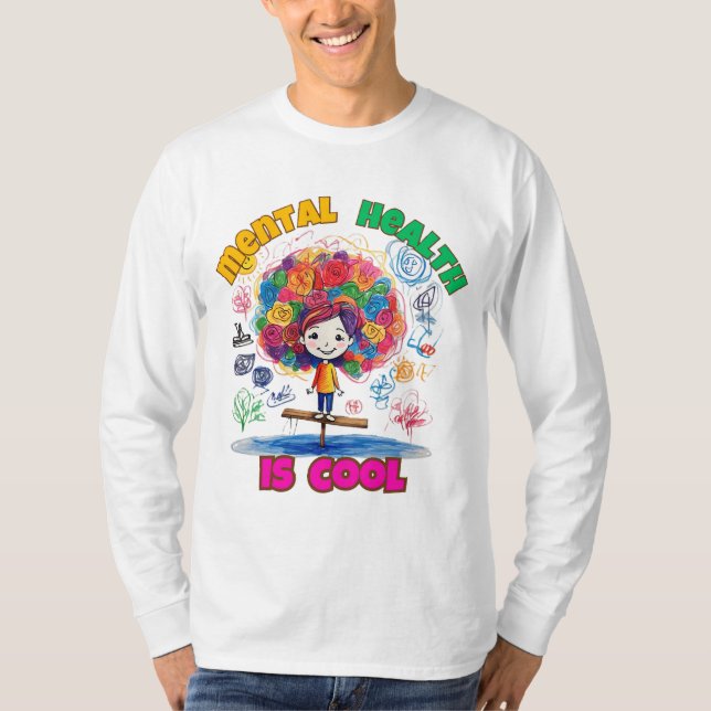 MENTAL HEALTH IS COOL T-Shirt (Front)