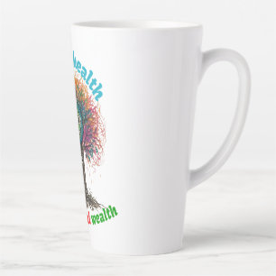 MENTAL HEALTH IS ESSENTIAL WEALTH LATTE MUG