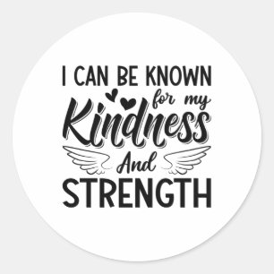 Mental Health Kindness And Strength Anxiety Anxie Classic Round Sticker