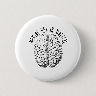 Mental health matters 6 cm round badge