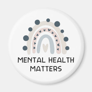 Mental Health Matters - Boho Rainbow  Magnet