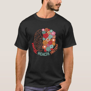 Mental Health Matters Brain Flower Awareness Kid M T-Shirt