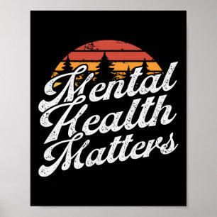 Mental Health Matters - Brain Illness Awareness Poster