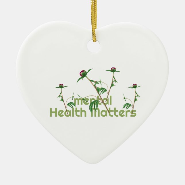 Mental Health Matters Ceramic Tree Decoration (Front)