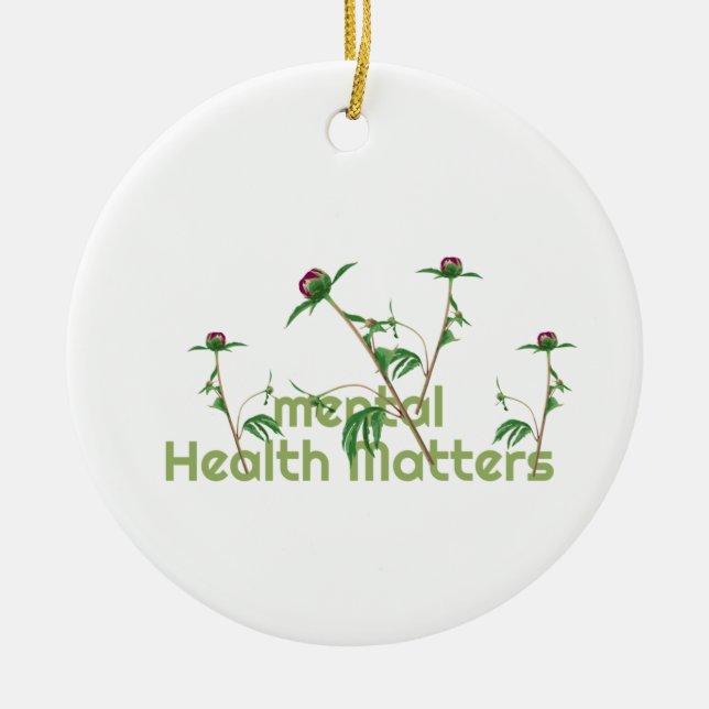 Mental Health Matters Ceramic Tree Decoration (Front)