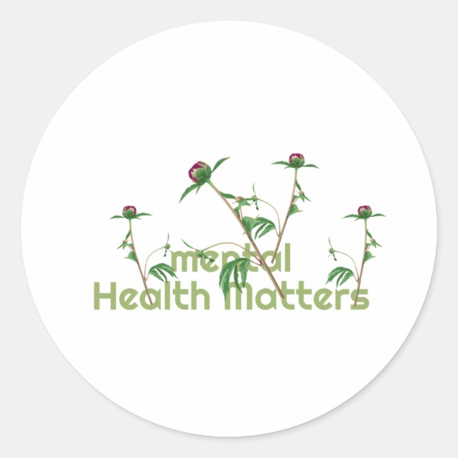 Mental Health Matters Classic Round Sticker (Front)
