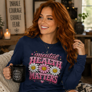 Mental Health Matters Design with Daisies Tri-Blend Shirt
