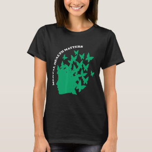 Mental Health Matters End The Stigma Rainbow Brain T-Shirt
