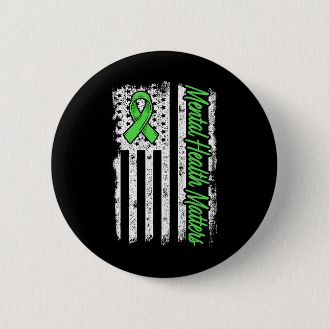 Mental Health Matters Fight Stigma Mental Health A 6 Cm Round Badge (Front)