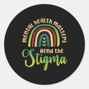 Mental Health Matters Fight The Stigma Classic Round Sticker