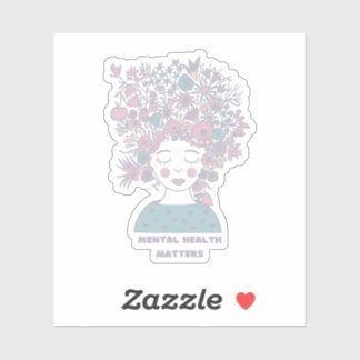 Mental Health Matters | Floral Woman French Grey