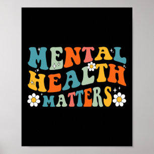 Mental Health Matters Groovy Psychologist Therapy  Poster