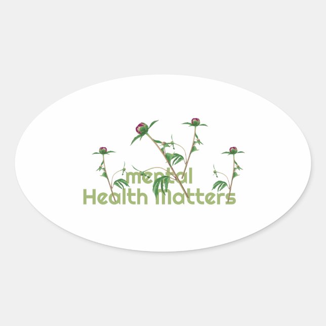 Mental Health Matters Oval Sticker (Front)