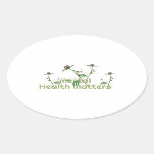 Mental Health Matters Oval Sticker