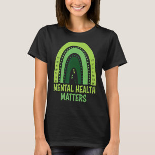 Mental Health Matters Rainbow Retro National Aware T-Shirt