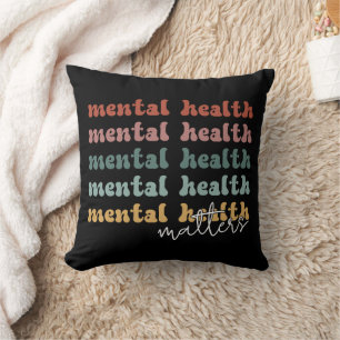 Mental Health Matters Retro Awareness Cushion