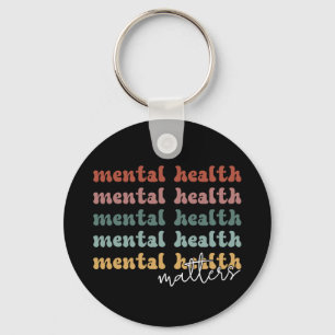 Mental Health Matters Retro Awareness Key Ring