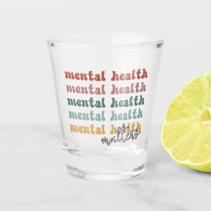 Mental Health Matters Retro Awareness Shot Glass