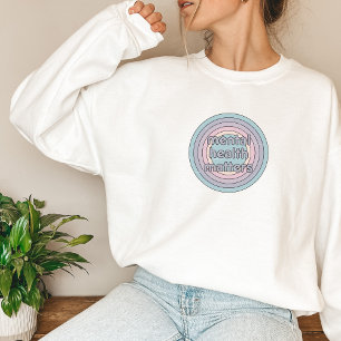 Mental Health Matters   Retro Circle French Grey Sweatshirt