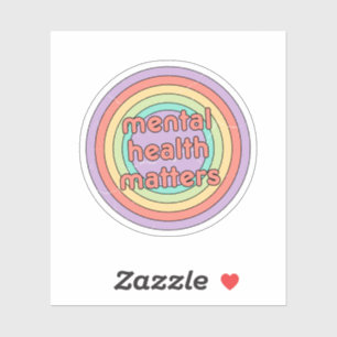 Mental Health Matters   Retro Circle Peach Candy