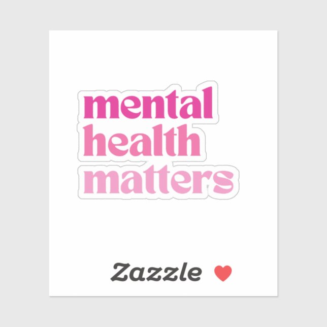 Mental Health Matters Retro Quote Barbiecore Pink (Sheet)