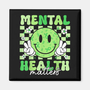Mental Health Matters Smile Face Mental Health Magnet