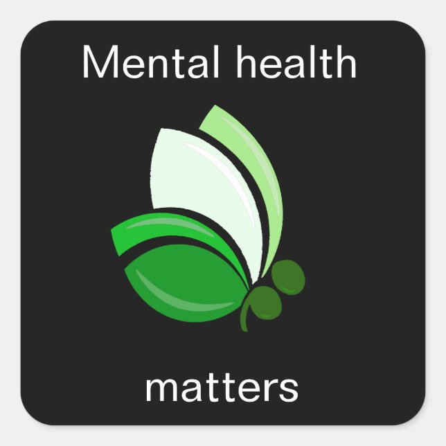 Mental Health Matters Square Sticker (Front)