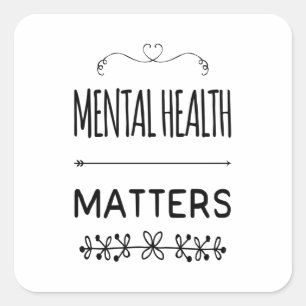 Mental Health Matters Square Sticker