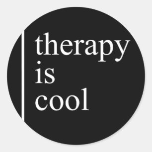 Mental Health Matters Therapy Is Cool Awareness Po Classic Round Sticker