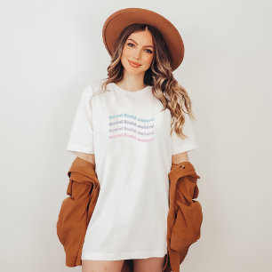 Mental Health Matters Wavy Retro French Grey T-Shirt