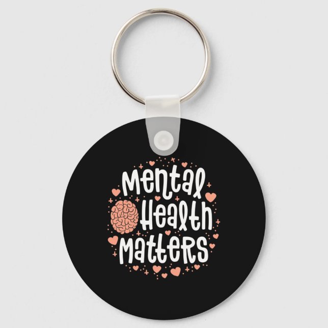 Mental Health Matters  Women End The Stigma Illnes Key Ring (Front)